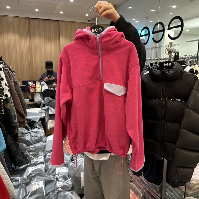 E/E/E東大門㊣代購女士新款推薦熱賣25秋冬休閑衛衣連帽衫E/E/E衛衣圖色2