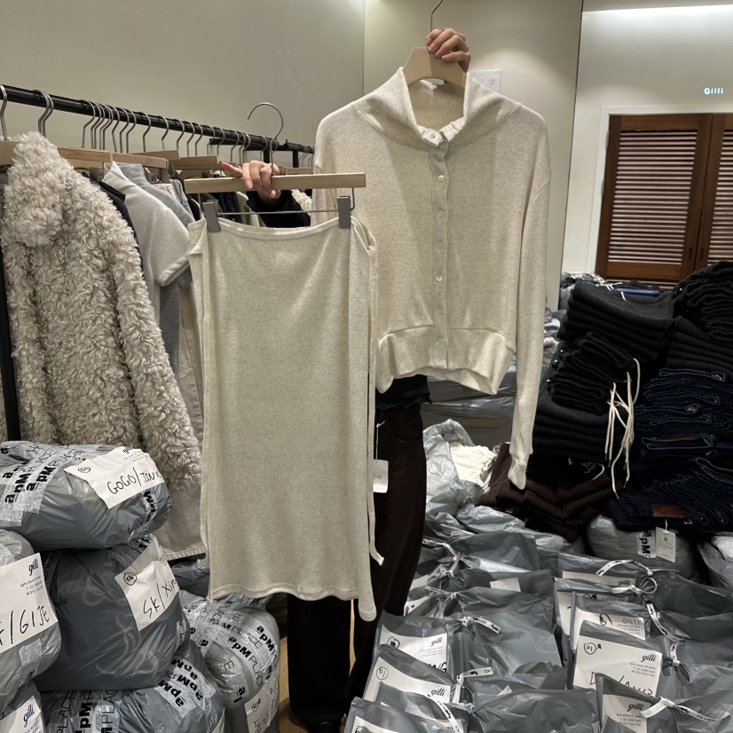 GILLI東大門㊣實拍女裝新款時尚25秋冬真品熱賣休閑套裝安哥拉GILLI套裝圖色1