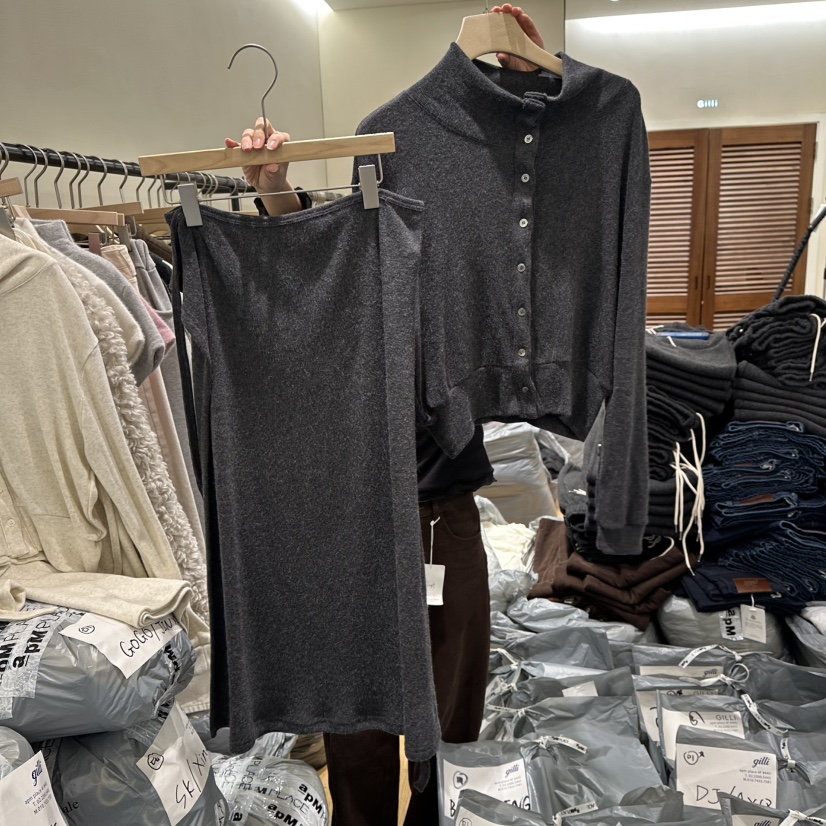 GILLI東大門㊣實拍女裝新款時尚25秋冬真品熱賣休閑套裝安哥拉GILLI套裝圖色2