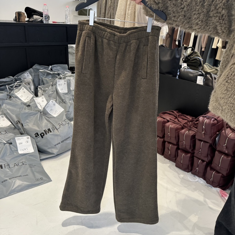 OSOO東大門㊣代購女裝新品25秋冬職業真品熱賣人氣休閑褲羊毛OSOO休閑褲圖色1