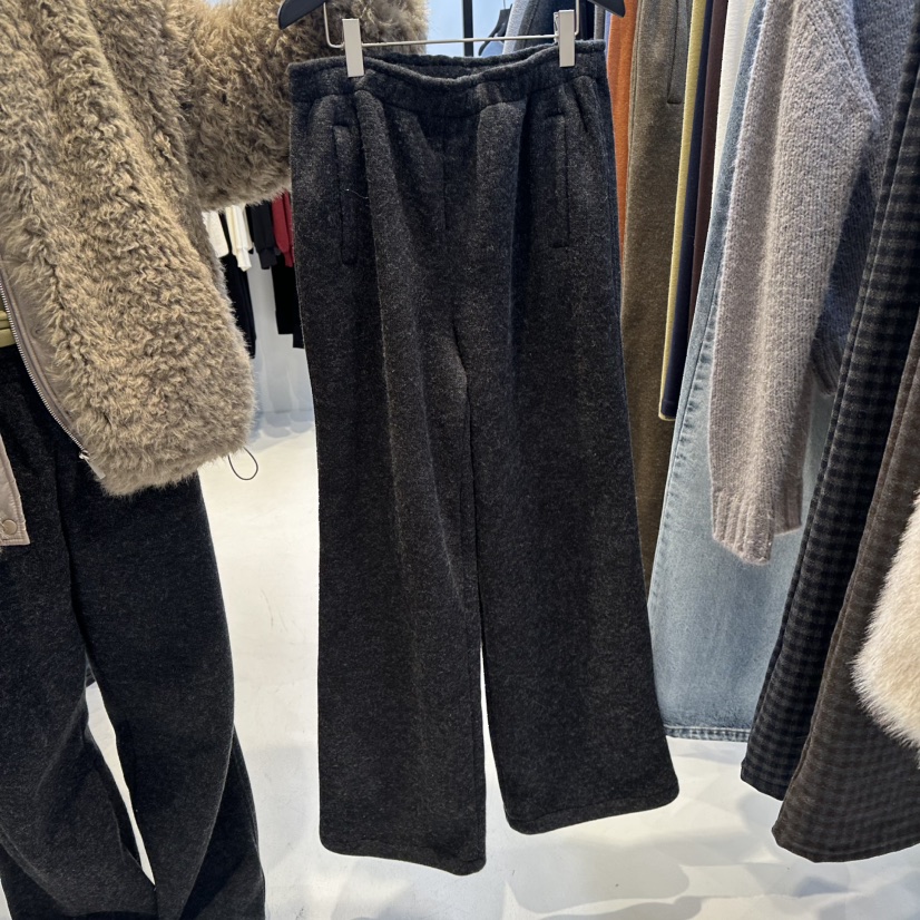 OSOO東大門㊣代購女裝新品25秋冬職業真品熱賣人氣休閑褲羊毛OSOO休閑褲圖色2