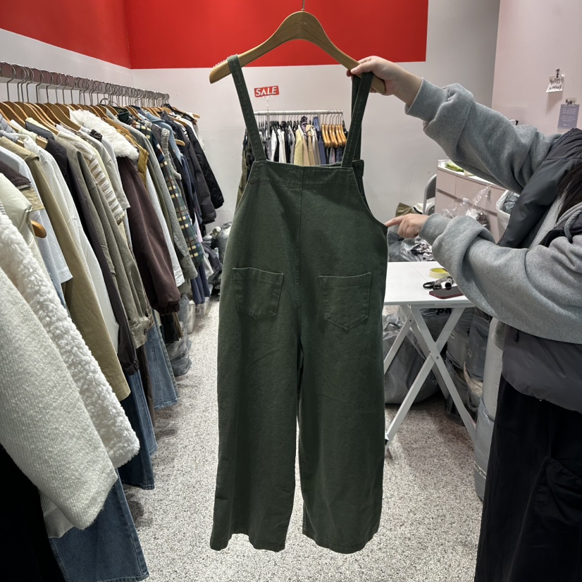 ATPZ東大門㊣實拍女裝新品25秋冬真品時尚熱賣推薦背帶褲加絨ATTENTION PLEAES背帶褲