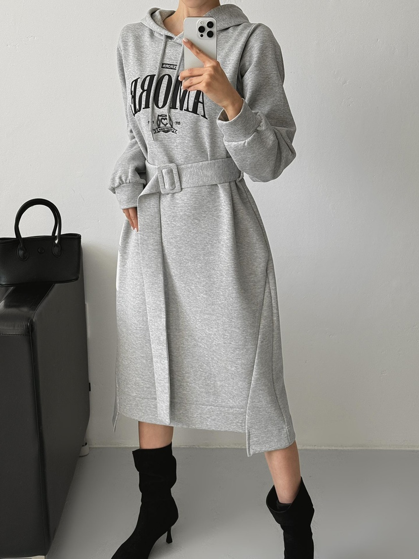 IAAN韓國直郵㊣女士新款熱賣人氣真品25秋冬時尚連衣裙含腰帶iaAn連衣裙