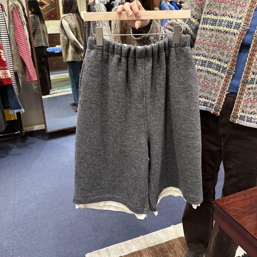 FURE韓國代購㊣女裝新款人氣熱賣推薦25秋冬時尚職業短褲羊毛FURE短褲圖色1