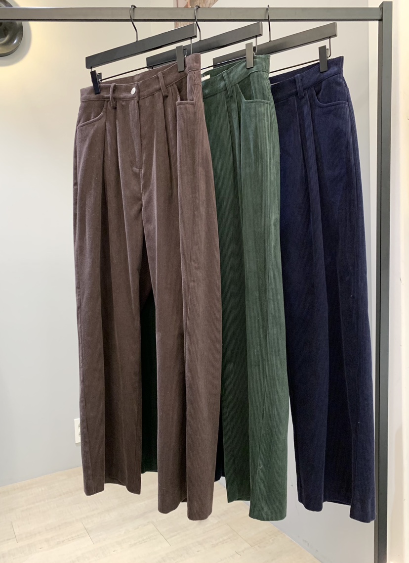 SOFTNESS東大門㊣直郵女士新品人氣真品推薦休閑褲燈芯絨褶裥Softness/Cosmic休閑褲