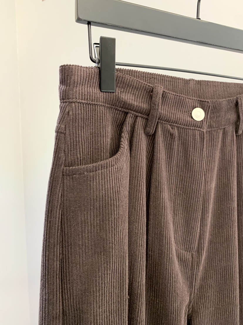 SOFTNESS東大門㊣直郵女士新品人氣真品推薦休閑褲燈芯絨褶裥Softness/Cosmic休閑褲