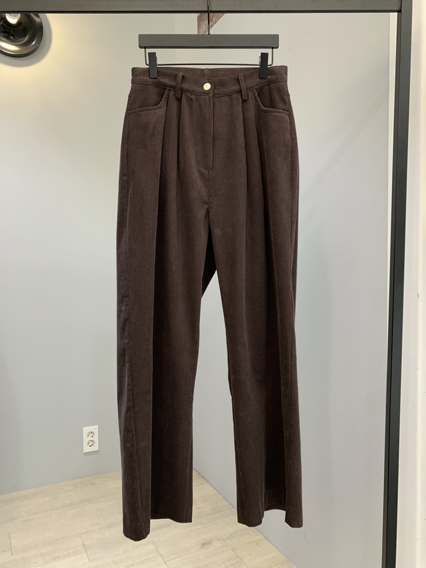 SOFTNESS東大門㊣直郵女士新品人氣真品推薦休閑褲燈芯絨褶裥Softness/Cosmic休閑褲圖色3