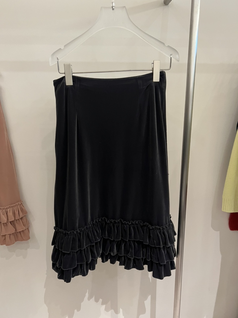 MIMME韓國代購㊣女裝新品休閑時尚職業25秋冬真品長裙天鵝絨MIMME長裙圖色2