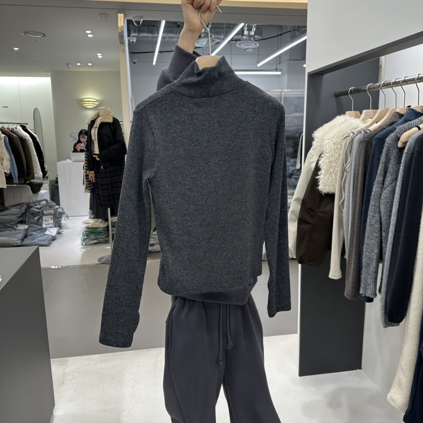 THE VALUE韓國直郵㊣女裝新品人氣推薦熱賣25秋冬長袖T恤高領THE VALUE長袖T恤