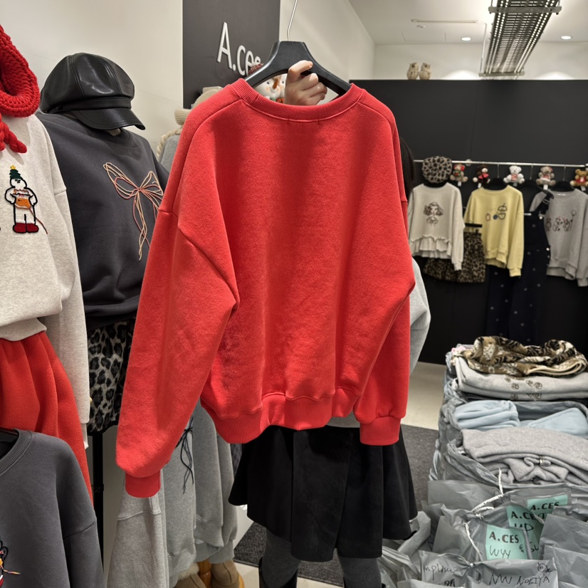 A.CES東大門㊣實拍女裝新款人氣25秋冬職業時尚衛衣含帽子A.CES衛衣