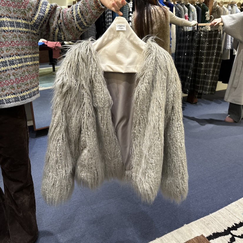 FURE東大門㊣代購女士新款25秋冬時尚真品熱賣休閑短款大衣FURE短款大衣圖色2