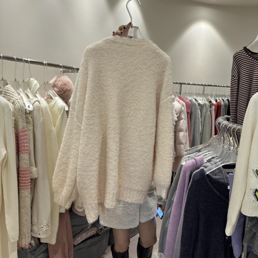 MIMME東大門㊣實拍女裝新款25秋冬人氣職業針織衫不含內搭口袋MIMME針織衫