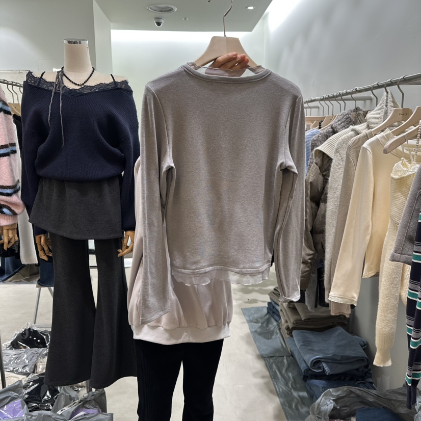 PART3東大門㊣實拍女士新品休閑人氣時尚職業熱賣長袖T恤透明Part.3長袖T恤