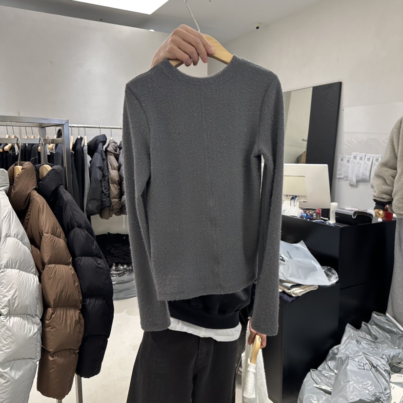 OVU韓國直郵㊣女裝新款25秋冬推薦真品休閑時尚職業長袖T恤OVU長袖T恤