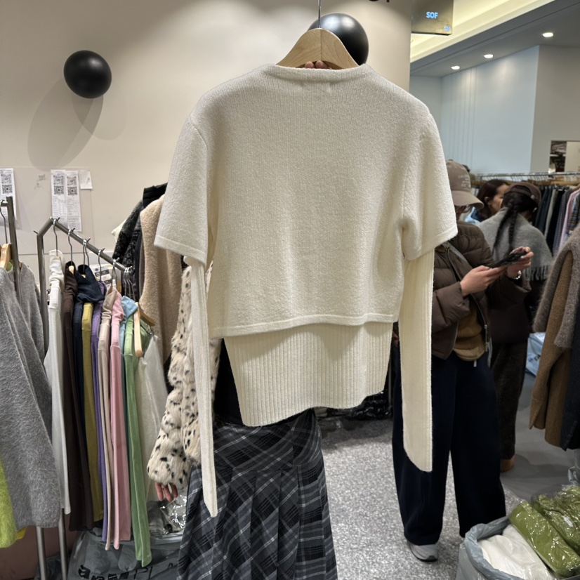 SOF韓國代購㊣女裝新品職業人氣25秋冬熱賣真品套裝羊毛衫套裝SOF套裝