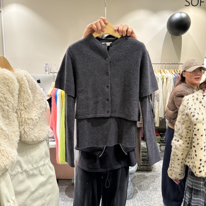 SOF韓國代購㊣女裝新品職業人氣25秋冬熱賣真品套裝羊毛衫套裝SOF套裝圖色2