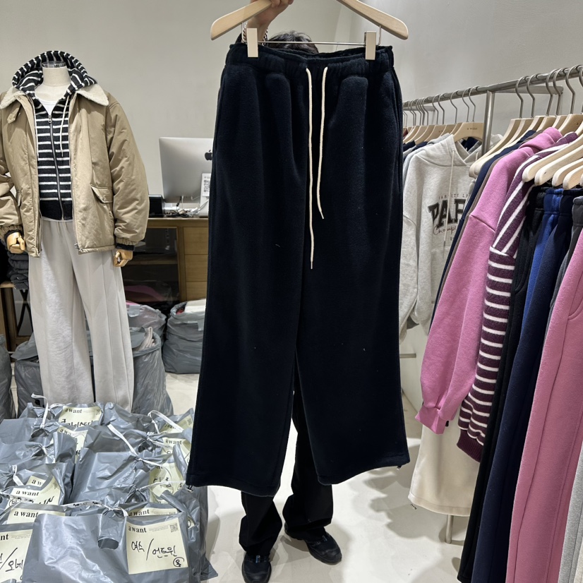 A WANT東大門㊣代購女士新品熱賣職業人氣推薦休閑褲加絨抓絨A WANT休閑褲圖色4