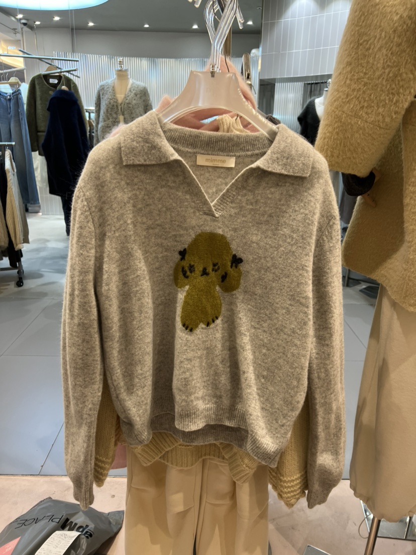 MIMME韓國直郵㊣女裝新品休閑推薦25秋冬熱賣職業真品時尚毛衣MIMME毛衣圖色2