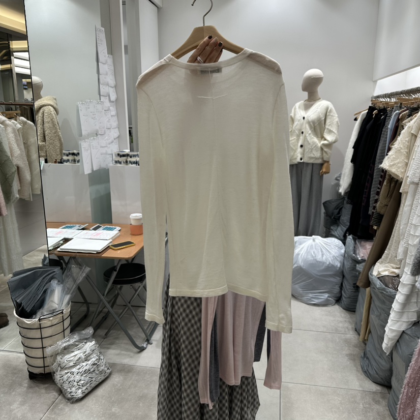 XPARTY東大門㊣實拍女裝新品時尚休閑真品推薦熱賣人氣長袖T恤XPARTY長袖T恤