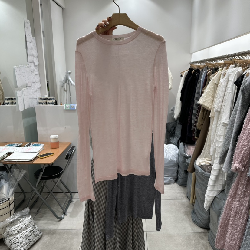 XPARTY東大門㊣實拍女裝新品時尚休閑真品推薦熱賣人氣長袖T恤XPARTY長袖T恤圖色2