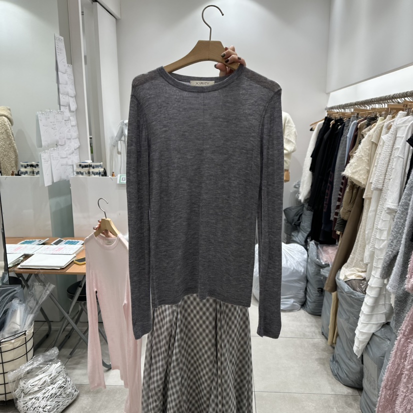 XPARTY東大門㊣實拍女裝新品時尚休閑真品推薦熱賣人氣長袖T恤XPARTY長袖T恤圖色3