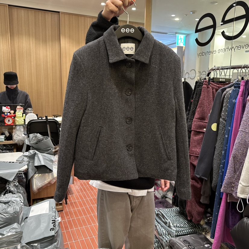 E/E/E東大門㊣實拍女士新款25秋冬休閑時尚推薦熱賣真品夾克E/E/E夾克圖色1