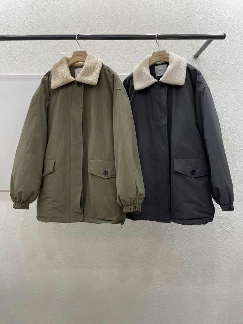 EGGPLANT東大門㊣實拍女裝新款時尚熱賣推薦休閑長款羽絨服EGGPLANT長款羽絨服