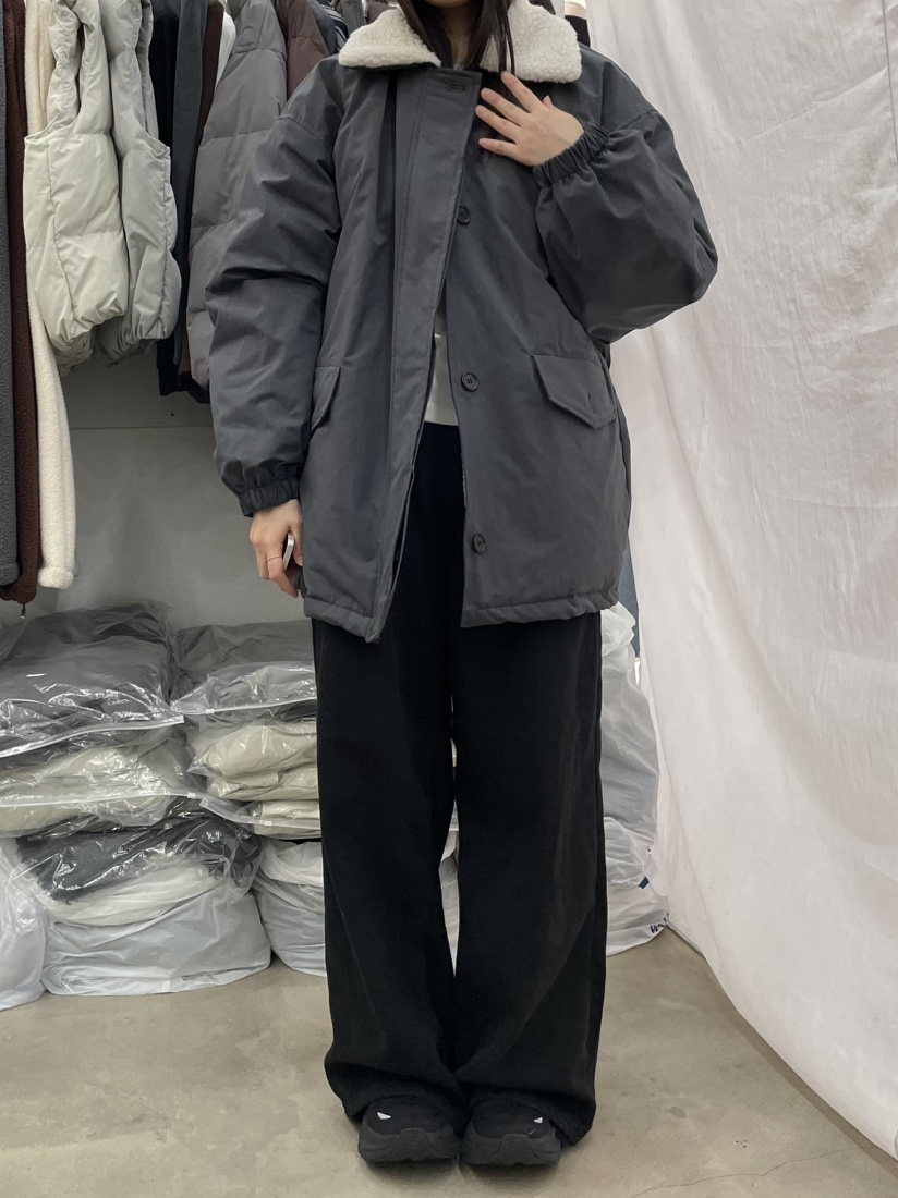 EGGPLANT東大門㊣實拍女裝新款時尚熱賣推薦休閑長款羽絨服EGGPLANT長款羽絨服