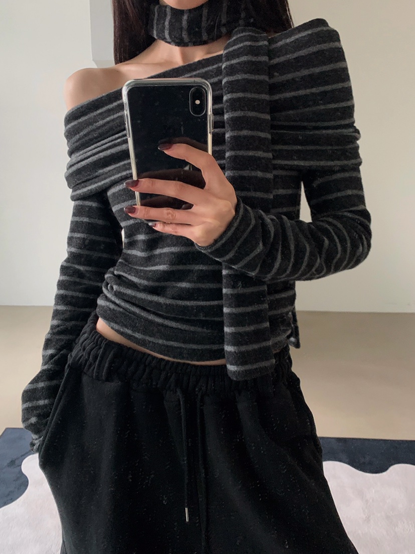 VERANDA東大門㊣實拍女士新品熱賣職業人氣休閑時尚長袖T恤VERANDA長袖T恤