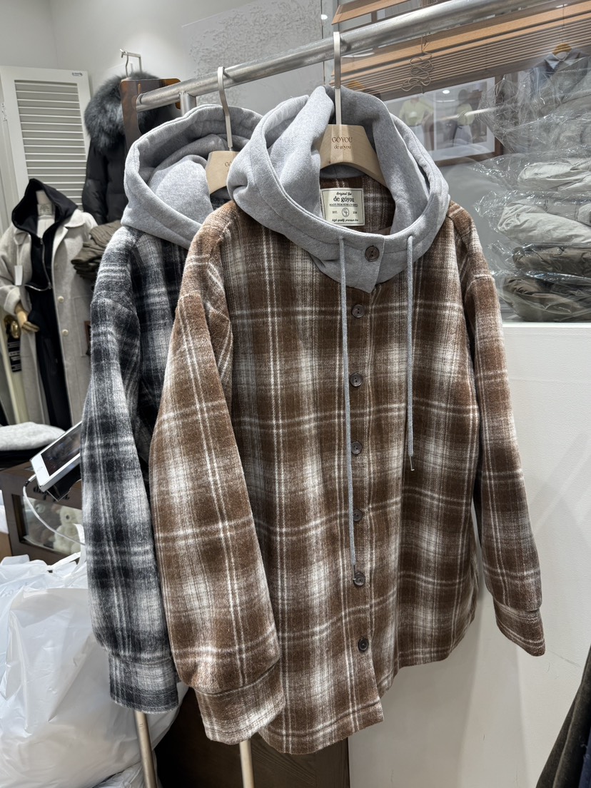 DE GO YOU韓國直郵㊣女裝新品熱賣職業人氣25秋冬夾克格紋DE GO YOU夾克