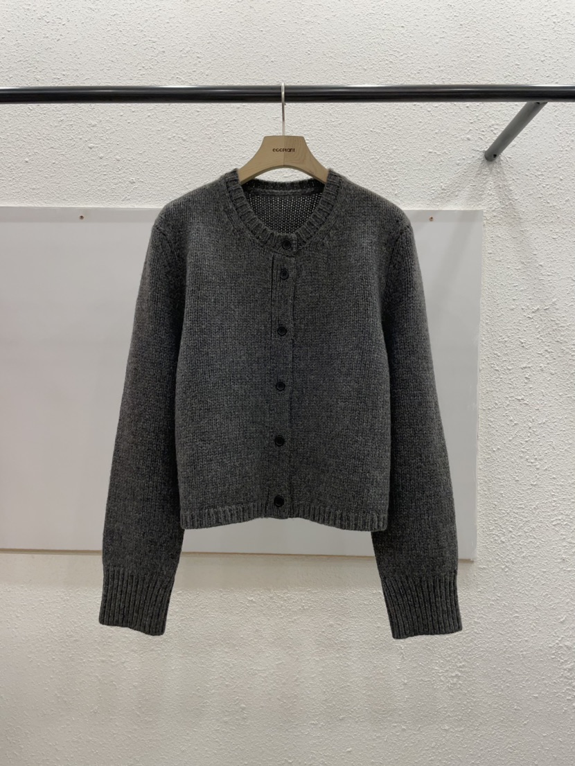 EGGPLANT東大門㊣代購女裝新款時尚休閑推薦針織衫圓領開衫EGGPLANT針織衫圖色3