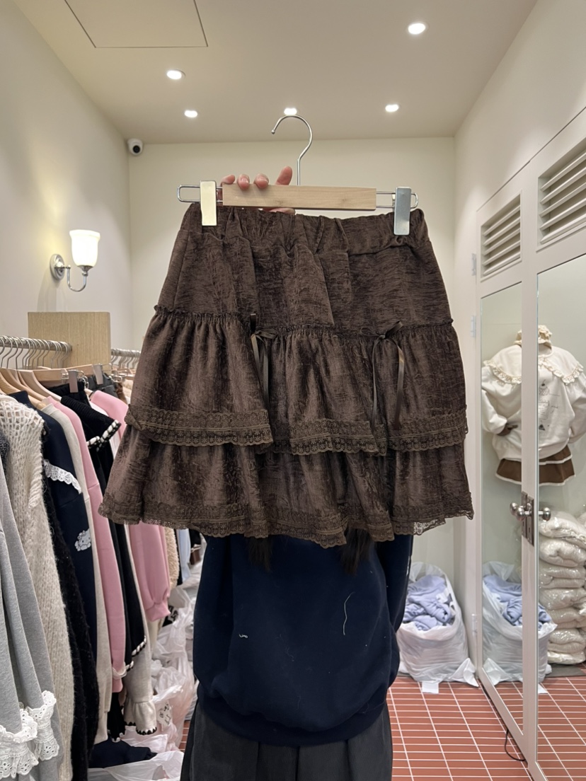 BE&amp;BE韓國直郵㊣女士新款熱賣推薦時尚休閑職業短裙絲絨BE&be短裙圖色2