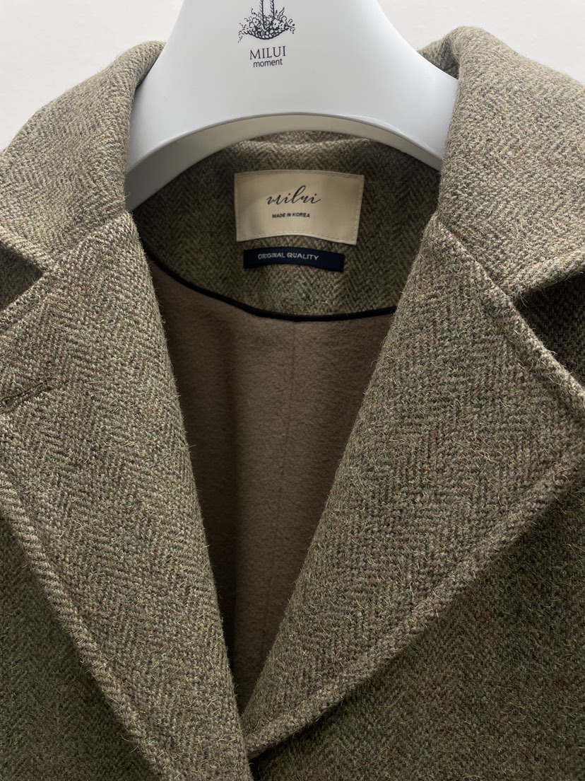 MILUI韓國代購㊣女士新款25秋冬時尚人氣推薦職業熱賣短款大衣MILUI短款大衣