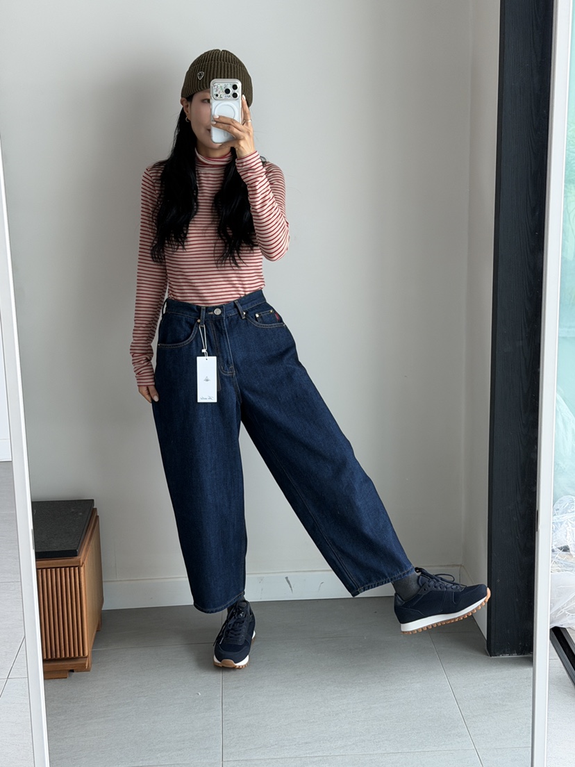 MILUI韓國直郵㊣女士新品休閑時尚職業推薦人氣熱賣25秋冬牛仔褲MILUI牛仔褲