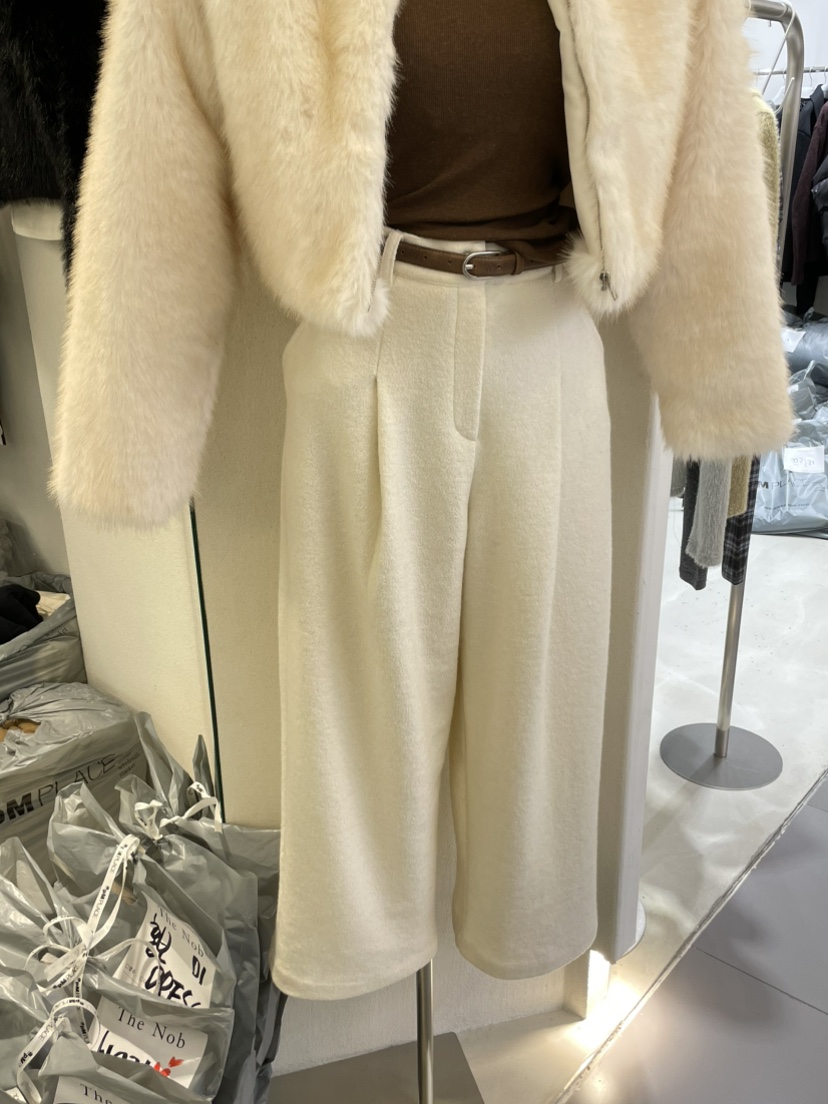 NOB東大門㊣直郵女裝新款熱賣人氣休閑休閑褲不含腰帶毛圈羊毛NOB休閑褲圖色2