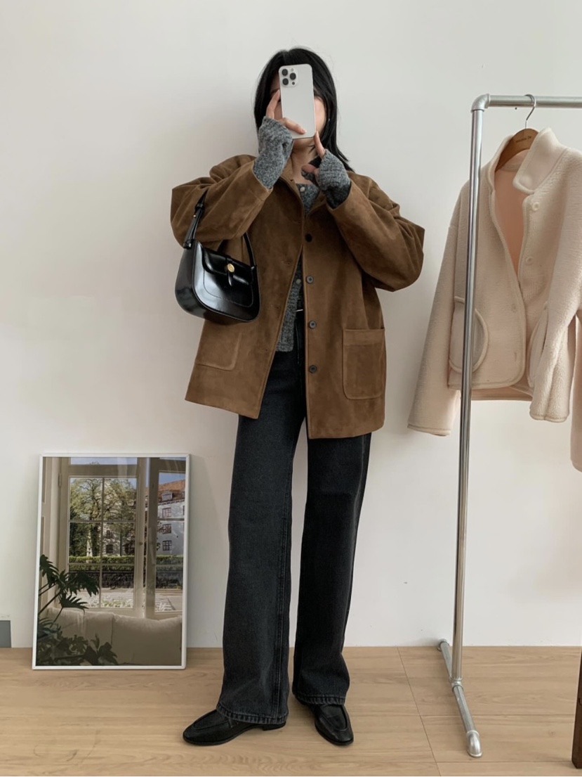 WOOD韓國直郵㊣女士新款休閑人氣25秋冬職業推薦時尚牛仔褲WOOD牛仔褲