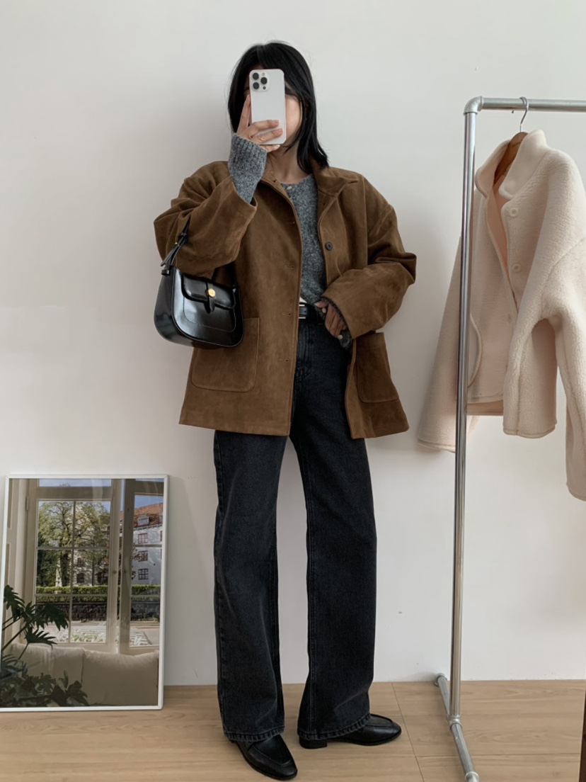 WOOD韓國直郵㊣女士新款休閑人氣25秋冬職業推薦時尚牛仔褲WOOD牛仔褲