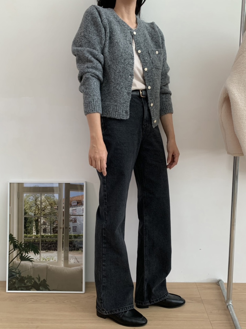 WOOD韓國直郵㊣女士新款休閑人氣25秋冬職業推薦時尚牛仔褲WOOD牛仔褲