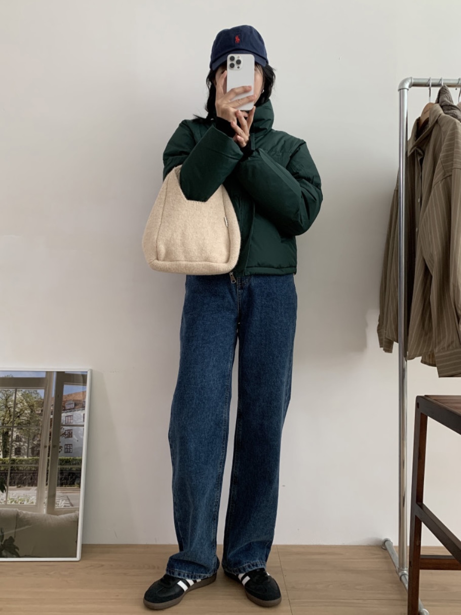 WOOD韓國直郵㊣女士新款休閑人氣25秋冬職業推薦時尚牛仔褲WOOD牛仔褲