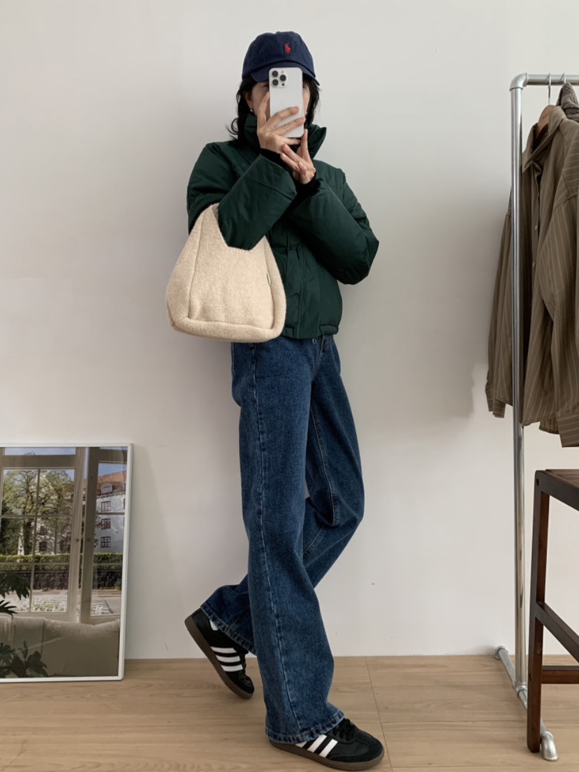 WOOD韓國直郵㊣女士新款休閑人氣25秋冬職業推薦時尚牛仔褲WOOD牛仔褲