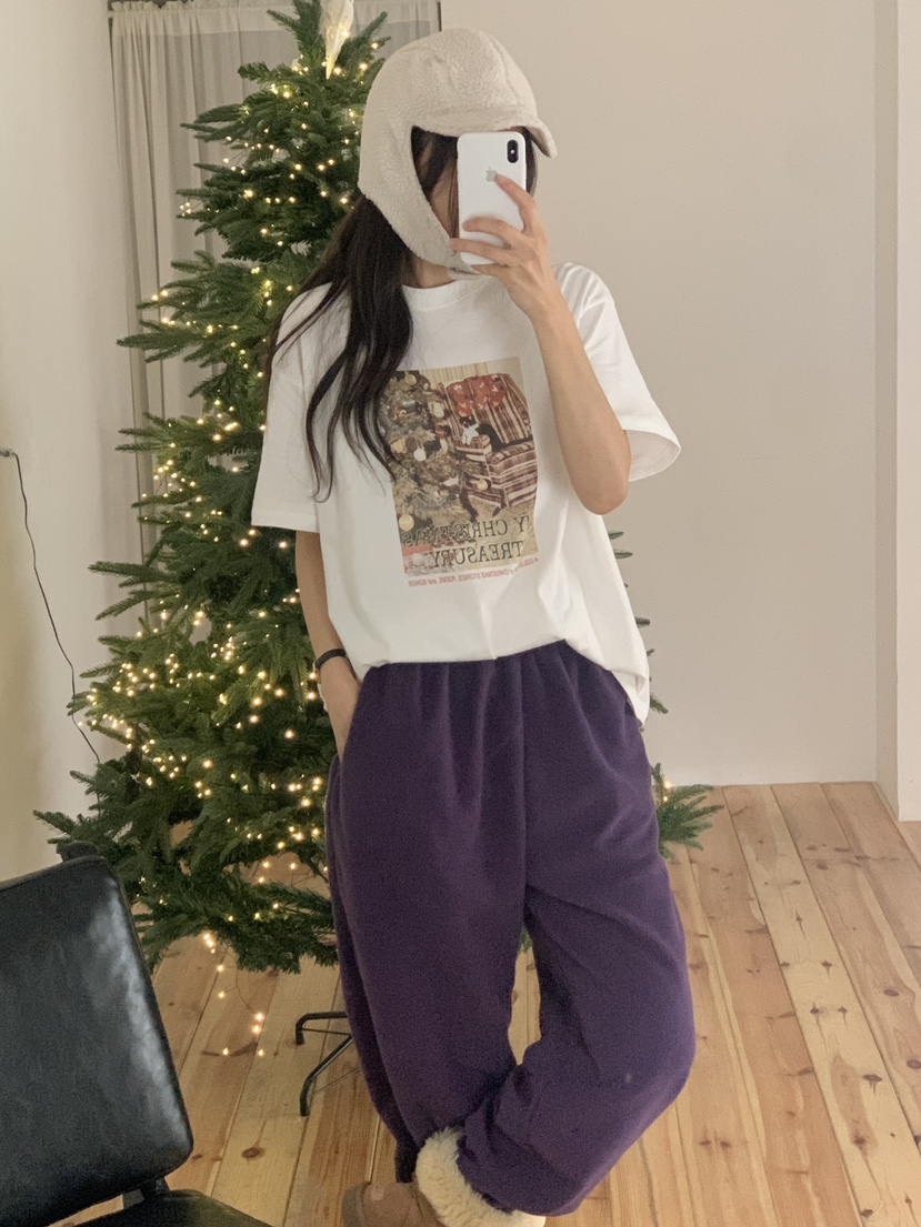 WOOD韓國代購㊣女士新款熱賣時尚25秋冬推薦人氣職業休閑T恤WOODT恤