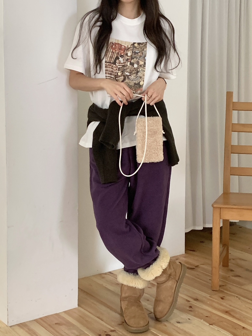 WOOD韓國代購㊣女士新款熱賣時尚25秋冬推薦人氣職業休閑T恤WOODT恤