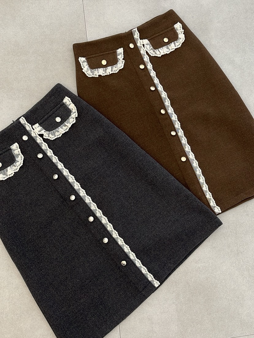 J CRANE-A東大門㊣實拍女士新品熱賣半身裙中短裙羊毛蕾絲J CRANE半身裙/中短裙