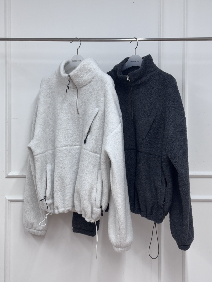 LONDON FLAT韓國直郵㊣女士新品25秋冬時尚休閑衛衣抓絨拉鏈LONDON FLAT衛衣