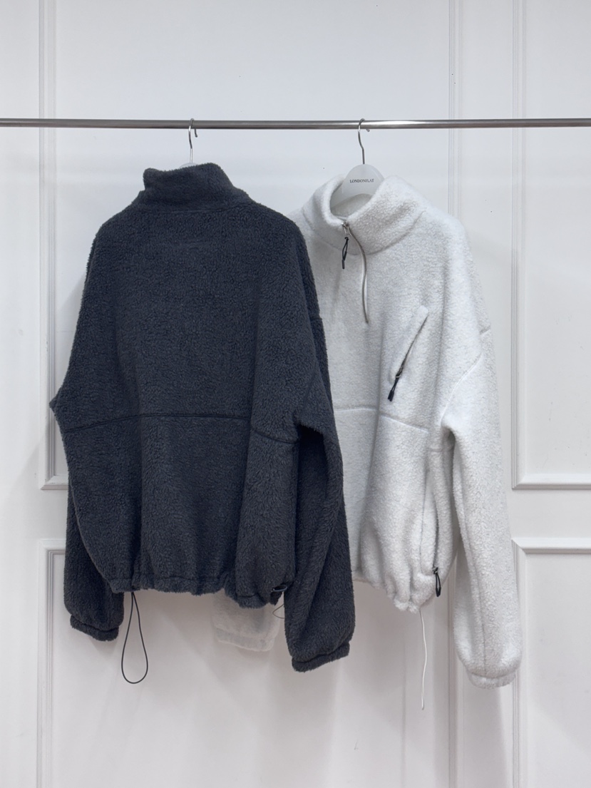 LONDON FLAT韓國直郵㊣女士新品25秋冬時尚休閑衛衣抓絨拉鏈LONDON FLAT衛衣