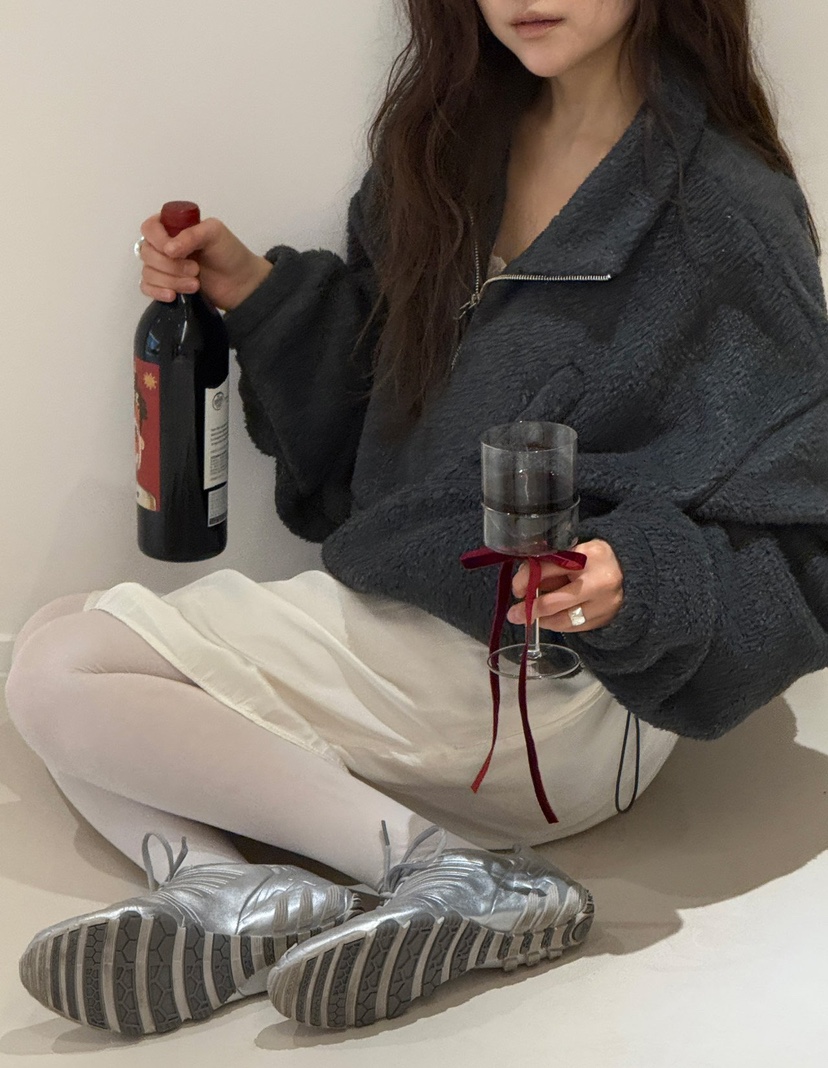 LONDON FLAT韓國直郵㊣女士新品25秋冬時尚休閑衛衣抓絨拉鏈LONDON FLAT衛衣