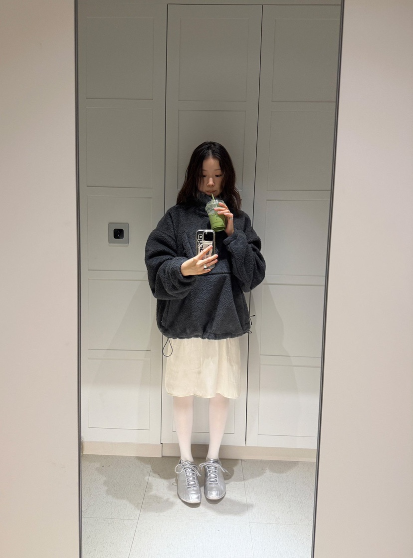 LONDON FLAT韓國直郵㊣女士新品25秋冬時尚休閑衛衣抓絨拉鏈LONDON FLAT衛衣