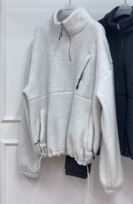 LONDON FLAT韓國直郵㊣女士新品25秋冬時尚休閑衛衣抓絨拉鏈LONDON FLAT衛衣圖色2