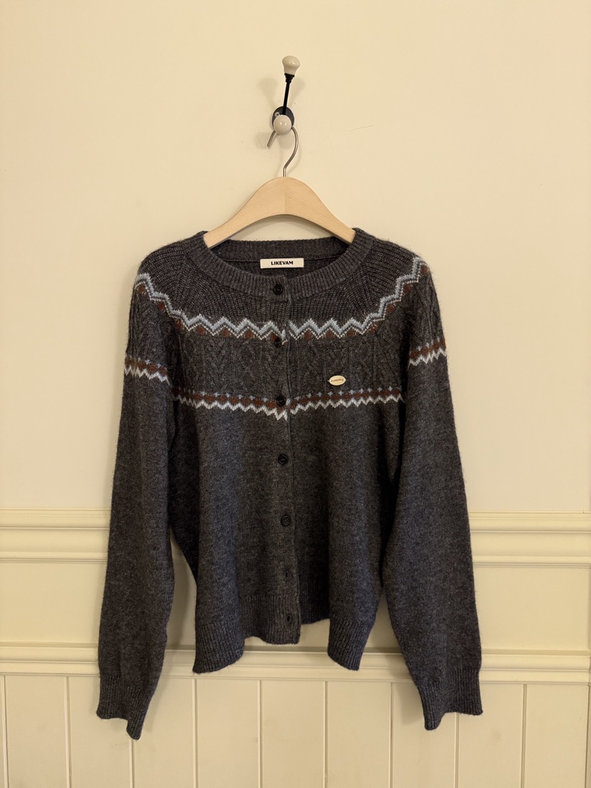 LIKEVAM韓國代購㊣女裝新款25秋冬熱賣休閑職業針織衫羊毛衫LIKEVAM針織衫圖色1