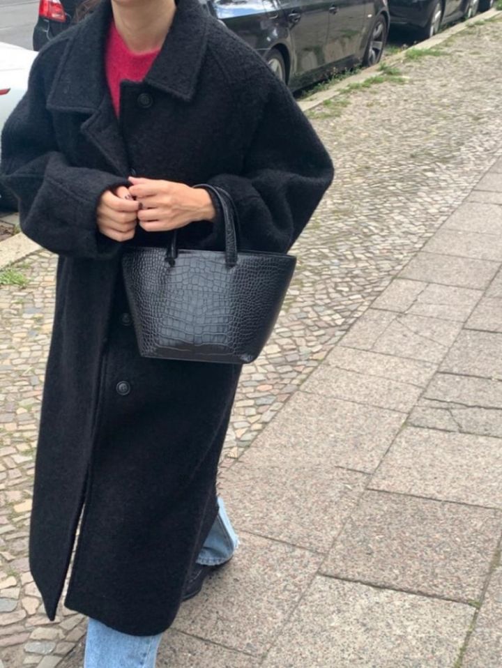 STAY HERE韓國直郵㊣女裝新款時尚熱賣職業推薦中長款大衣STAY HERE中長款大衣圖色2